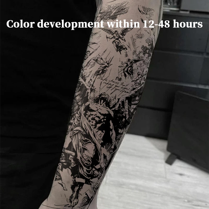 Dark Sketch Angel Herbal Juice Tattoo Sticker Fake Temporary Tattoos Cheap Goods Stickers Tatoo New Toys Sexy Adult Girl Tool