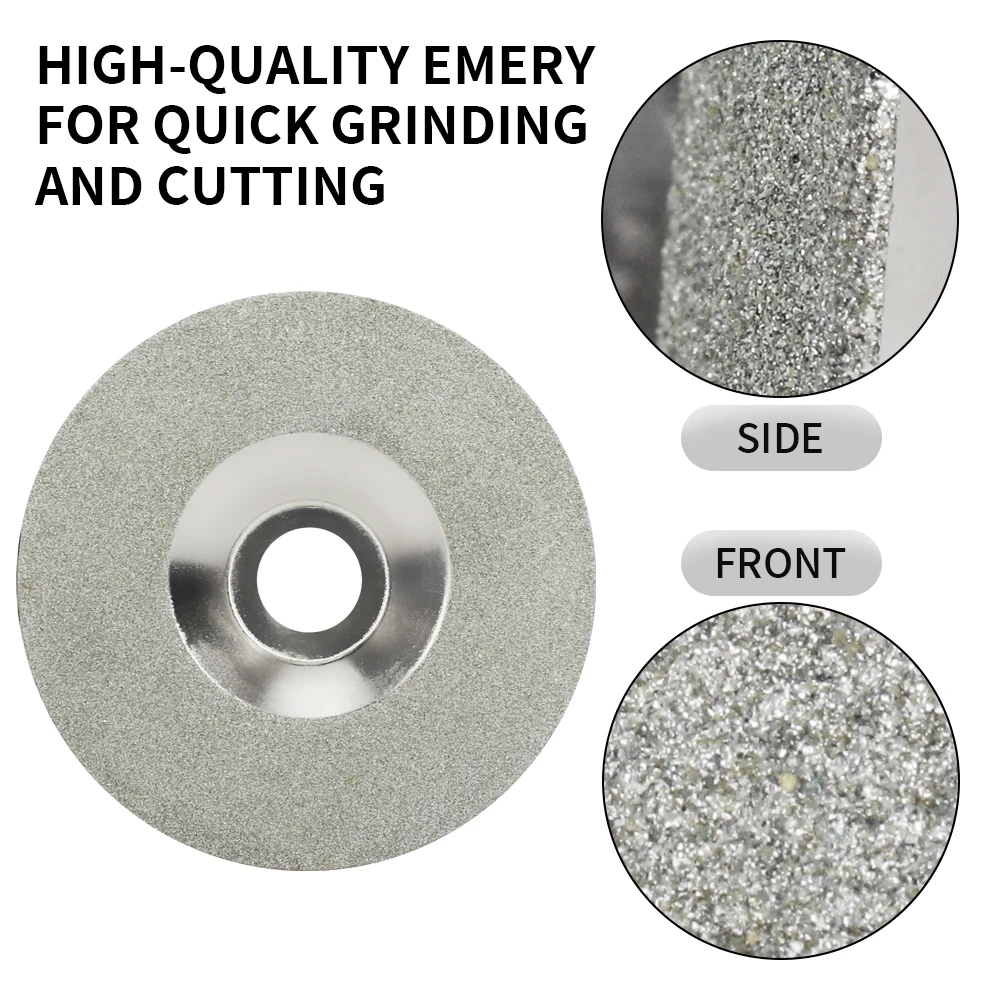 Imagem -03 - Galvanizado Disco de Corte de Diamante Rebolo Forma de Tigela Lâminas de Serra Ferramenta de Rebarbadora Alta Qualidade 125 mm 1pc