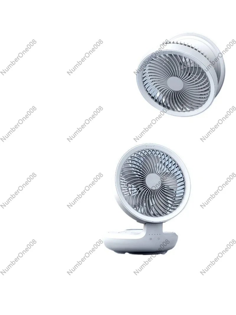 Hover Air Circulator Fan, Desktop Wall Mount 2-in-1 Electric Fan, Rechargeable No Drill Portable for Office Kitchen