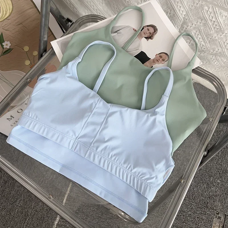 Tinta unita donna Fitness reggiseno collant Yoga gilet ad alta resistenza antiurto palestra sport Top Sexy biancheria intima traspirante per le donne palestra