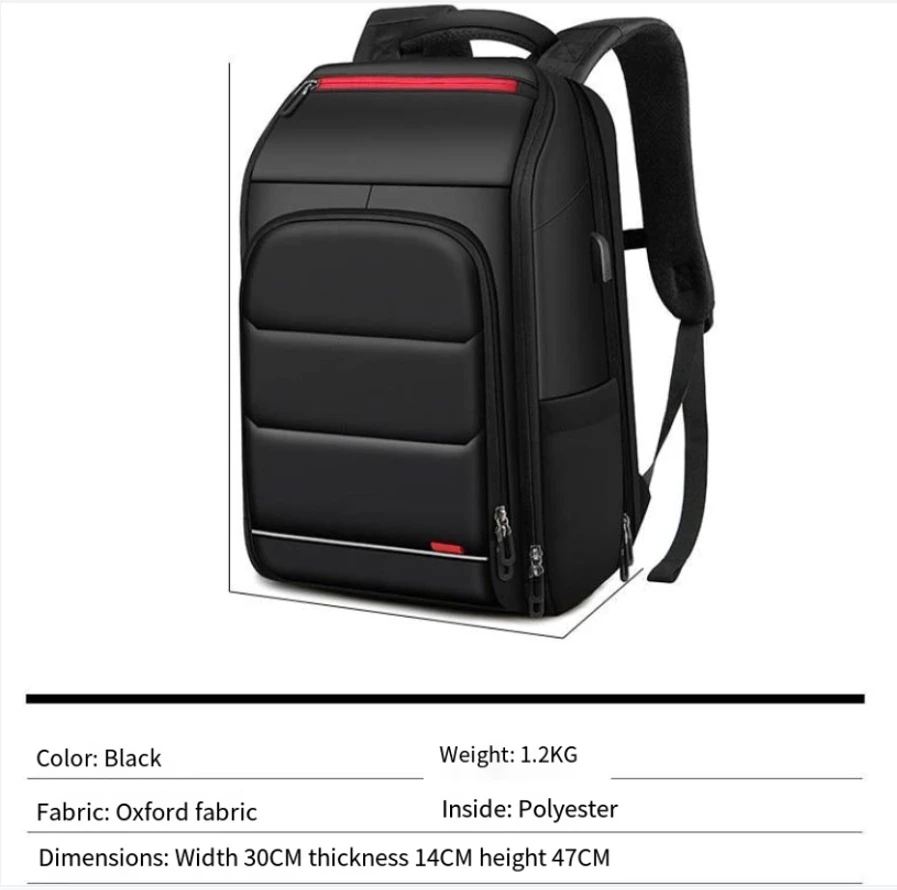 High End Large Capacity Leisure Travel Backpack Oxford Cloth Waterproof Multifunctional Business Commuting Computer Backpack