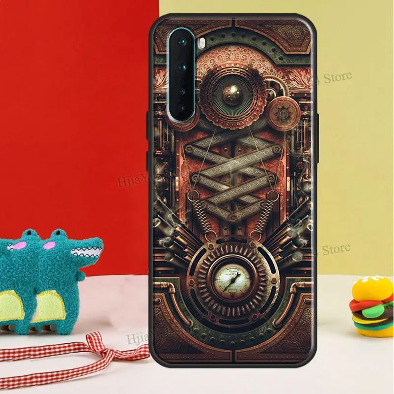 Steampunk Gear Mechanical Case For OnePlus 9 10 Pro Nord2 8T 9R Coque For OPPO Realme 8 Pro 8i C3 C21 GT Neo 2 Master