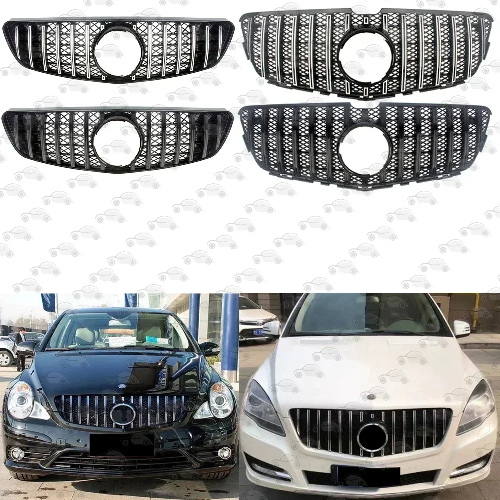 Front Racing Facelift Upper Grilles For Mercedez-Benz R280 R320 R350 R500 W251 2007-2010 2011 2012 2013 2014 2015 2016 2017