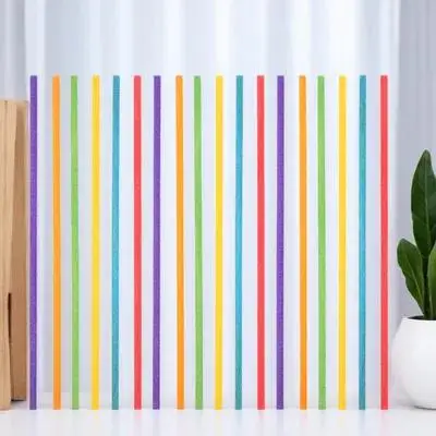 Zestaw 50 drewnianych pałeczek rytmicznych, kolorowe instrumenty muzyczne dla dzieci, początkujących, bezpieczne zaokrąglone krawędzie, do zabawy wewnątrz i na zewnątrz, na urodziny.