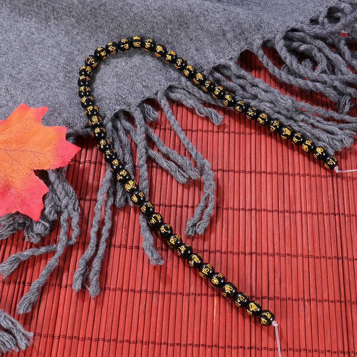 

16Mm Obsidian Beads Bracelets Durable Material Buddhism Prayer Wrist Chain Rosary Accessories DIY Jewelry Project CharmsBlack