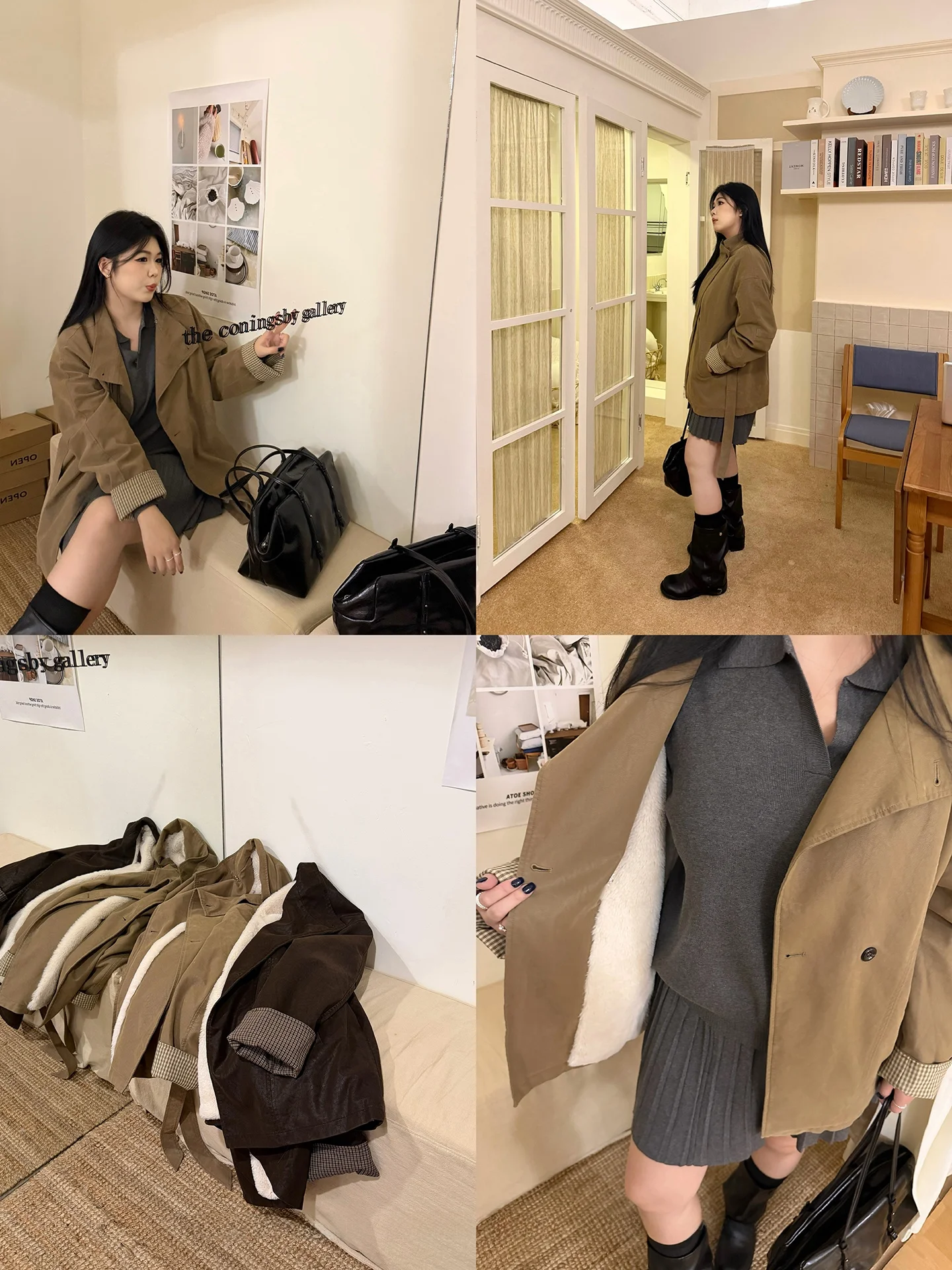 

Женское пальто NINI ONE больших размеров с флисовой подкладкой, осенне-зимнее, теплое, повседневное, приталенное, универсальное, с длинными рукавами, средней длины