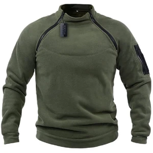 Atmungsaktive taktische Kapuze von männlichem hohem Kragen, Outdoor, monochromatisch, heiß, Herbst, Wintersport -Gymnastik -Tops 8 militärische Sueter -Verkauf von Herren - №2