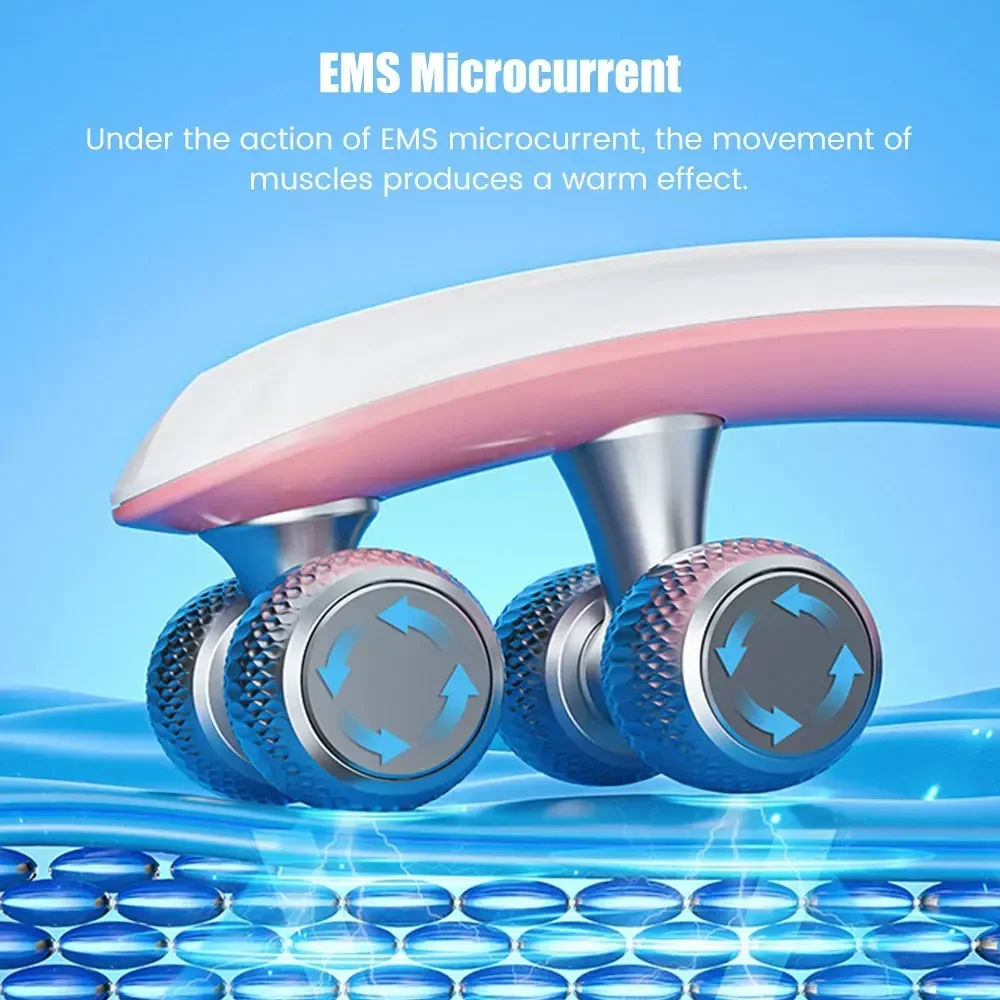 EMS Face Massager Facial Lift Up Machine Microcurrent Cellulite Double Chin Remover Face Massage Roller Skin Tightening Device