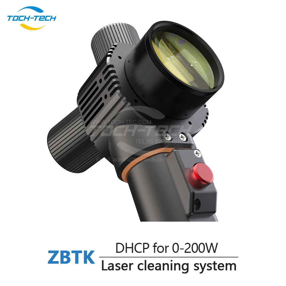 ZBTK DHCP200 0-200W CW Handheld Fiber Laser Cleaning Head For Laser Rust Removal