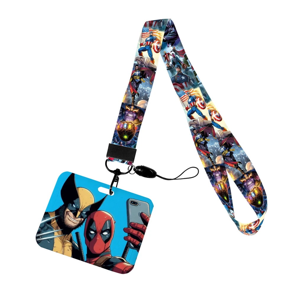 ขายร้อน Superhero Id ผู้ถือบัตร Lanyard ผู้ชายธุรกิจสายคล้องคอบัตรเครดิตชายผู้ถือป้ายสําหรับของขวัญนักเรียน