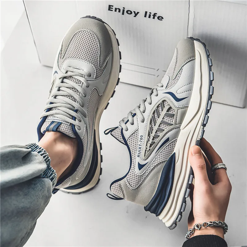 Fashion Mesh Men's Sneakers Breathable Men Running Shoes Casual Sports Shoes 2024 Outdoor Student Walking Shoes Tenis Masculino