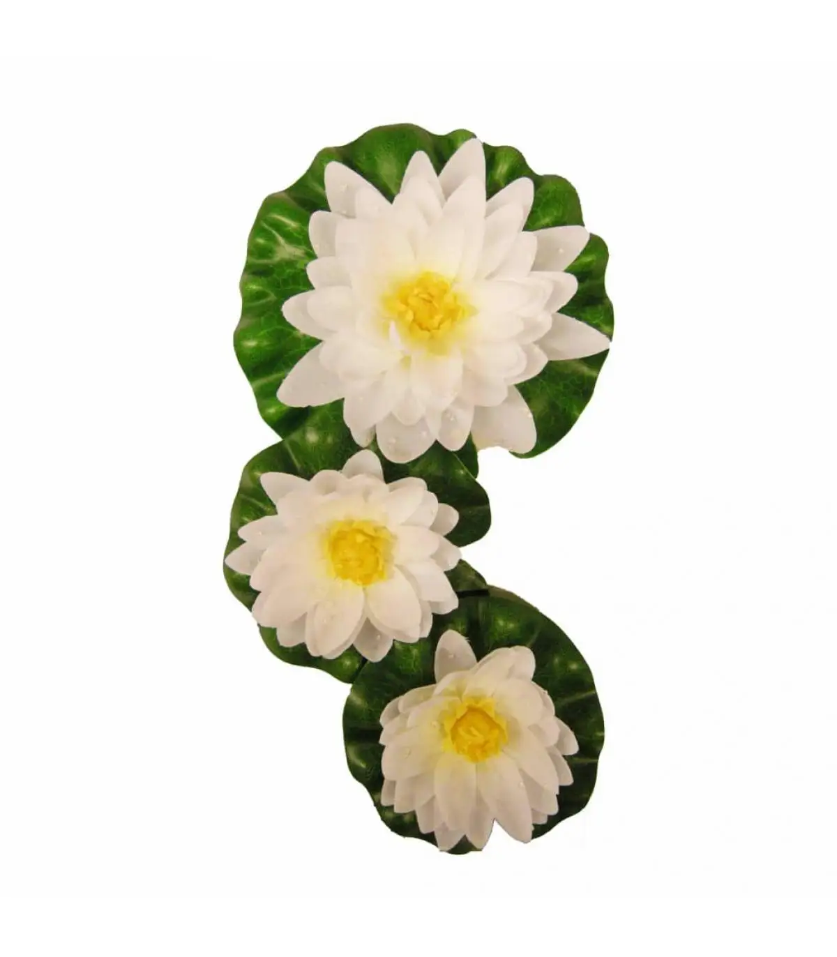 Garden sculpture lawn ornaments Ubbink decorative 3 piece white water lilies Set