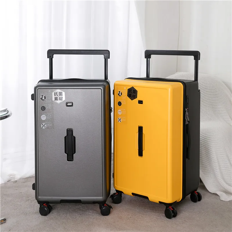 Reisekoffer breite Zugstange übergroße Kapazität Trolley Case 5 Brems stumm räder Gepäck box doppelt geschlossener Mesh-Schutz koffer