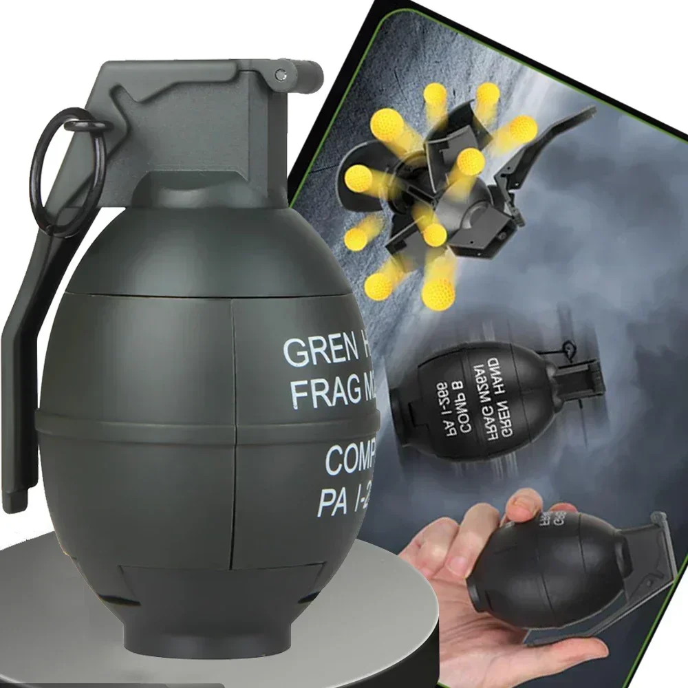 L2PCS Ater Ball Gel M26A1 قنبلة يدوية حلقة سحب عملية قنبلات كرات الطلاء مقاومة للسقوط إعادة الملء قنبلة يدوية دخان ملحقات لعبة