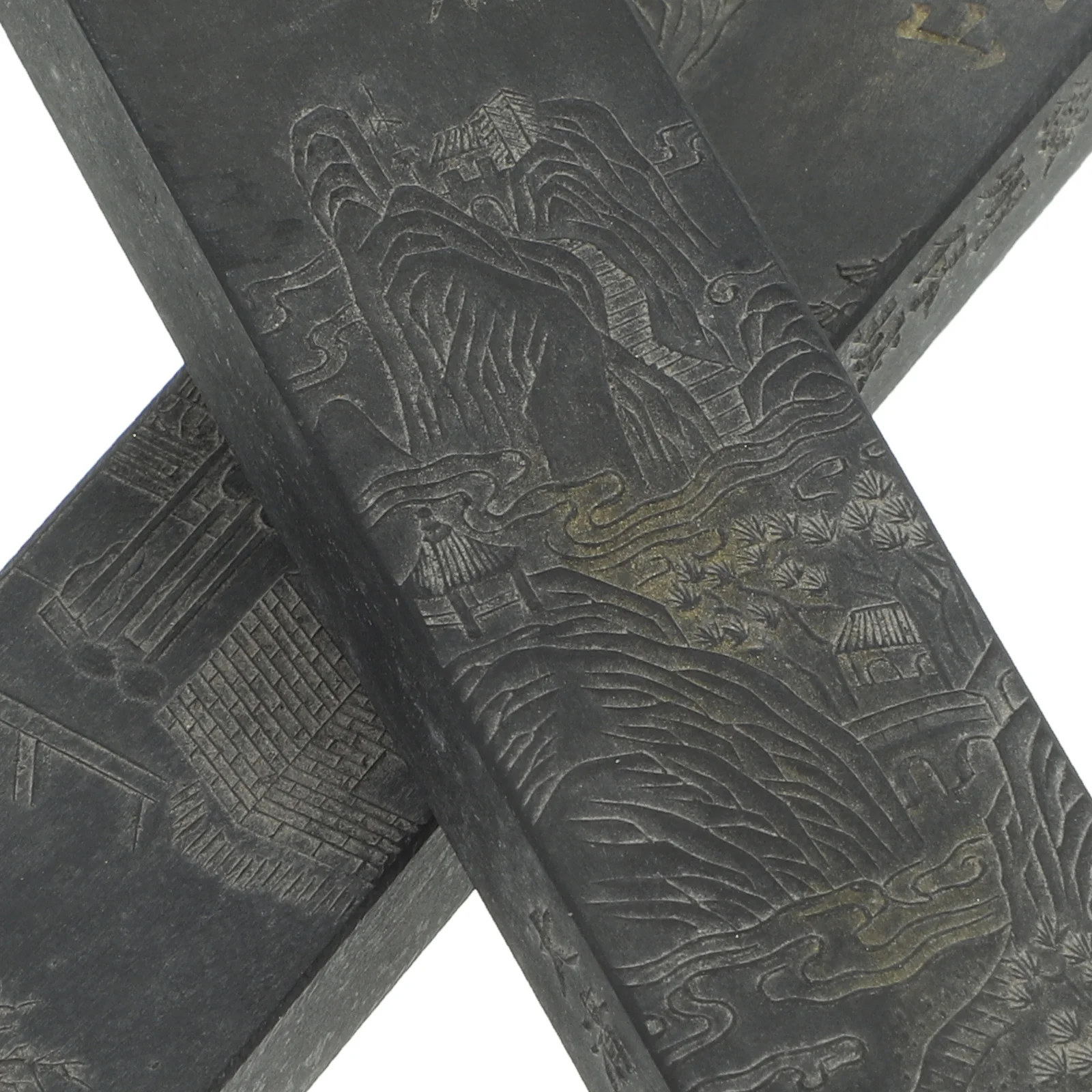 2Pcs Traditional Chinese Ink Sticks Calligraphy Handmade Ink Block for Drawing Writing Painting Supplies Student Artists