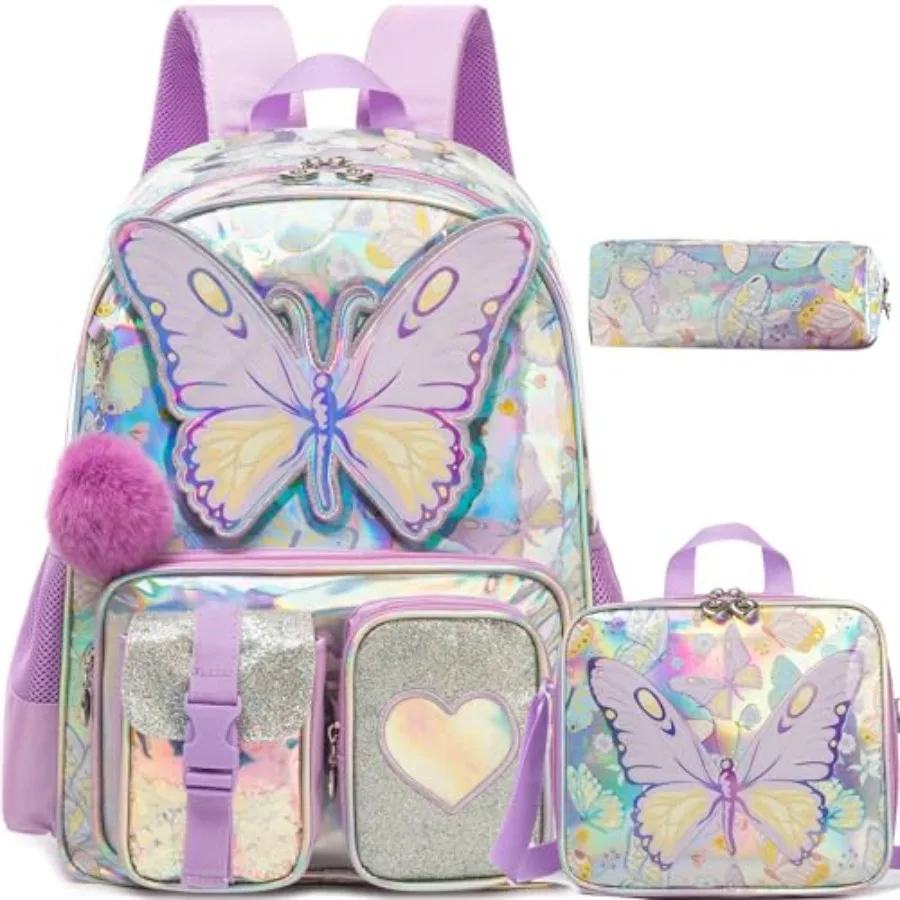 

Backpack for Girls Backpacks with Lunch Box Pencil Case for Elementary Student School Travel Bag for Girls Ages 6-8 Years Old