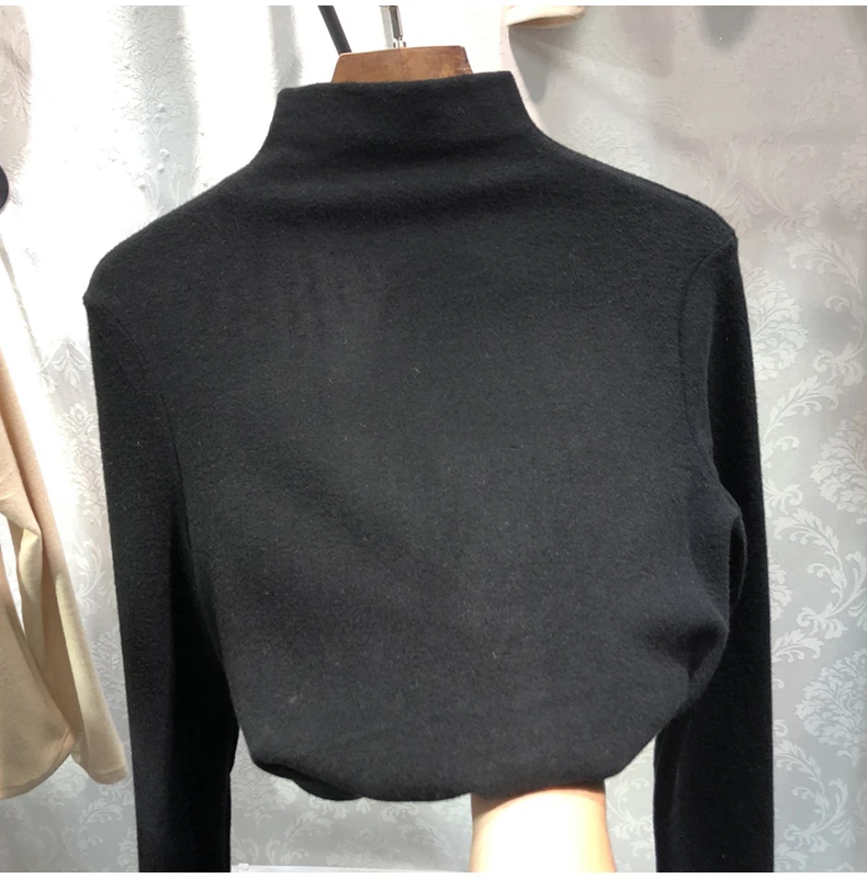 秋冬新作 スリーブカラー ハイネック ベースカラー レディース アウター 韓国風 イントレンド ロングスリーブ ハイネック...