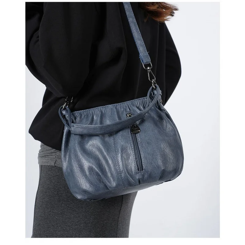 

Ladies Messenger Bag Crafted From Glen-Printed Leather Boasting Casual High-End Lasting Spacious Soft Refined Look​