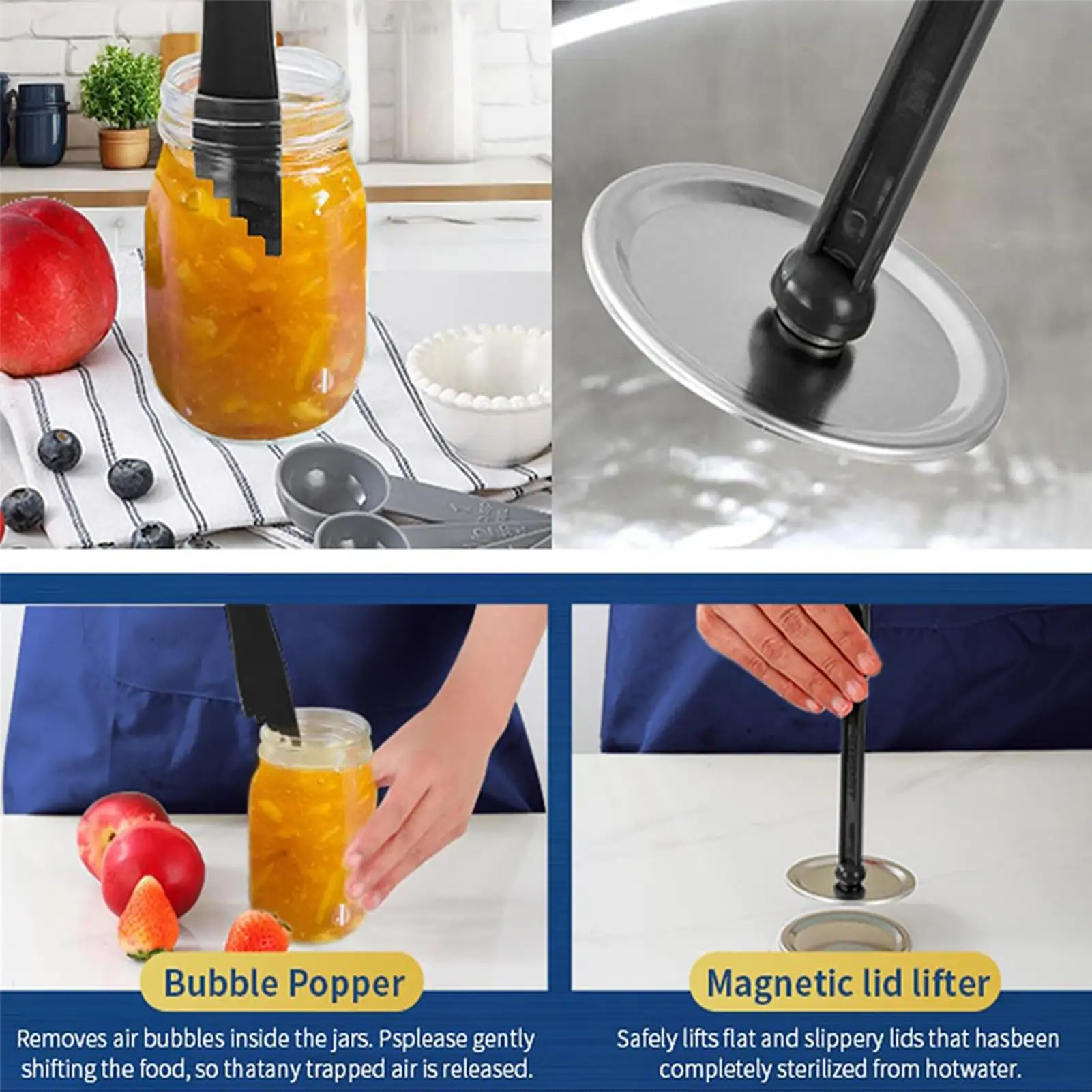 

Home Canning Supplies 4-in-1 Household Jar Accessories Multifunctional Canning Supplies For Sauce Jelly Tomato Fruits Vegetables