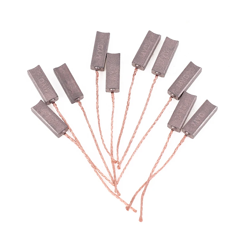High Quality 4.5X6.5X20mm Copper Carbon Brushes - Pack of 10 for BYD Mitsubishi Alternator
