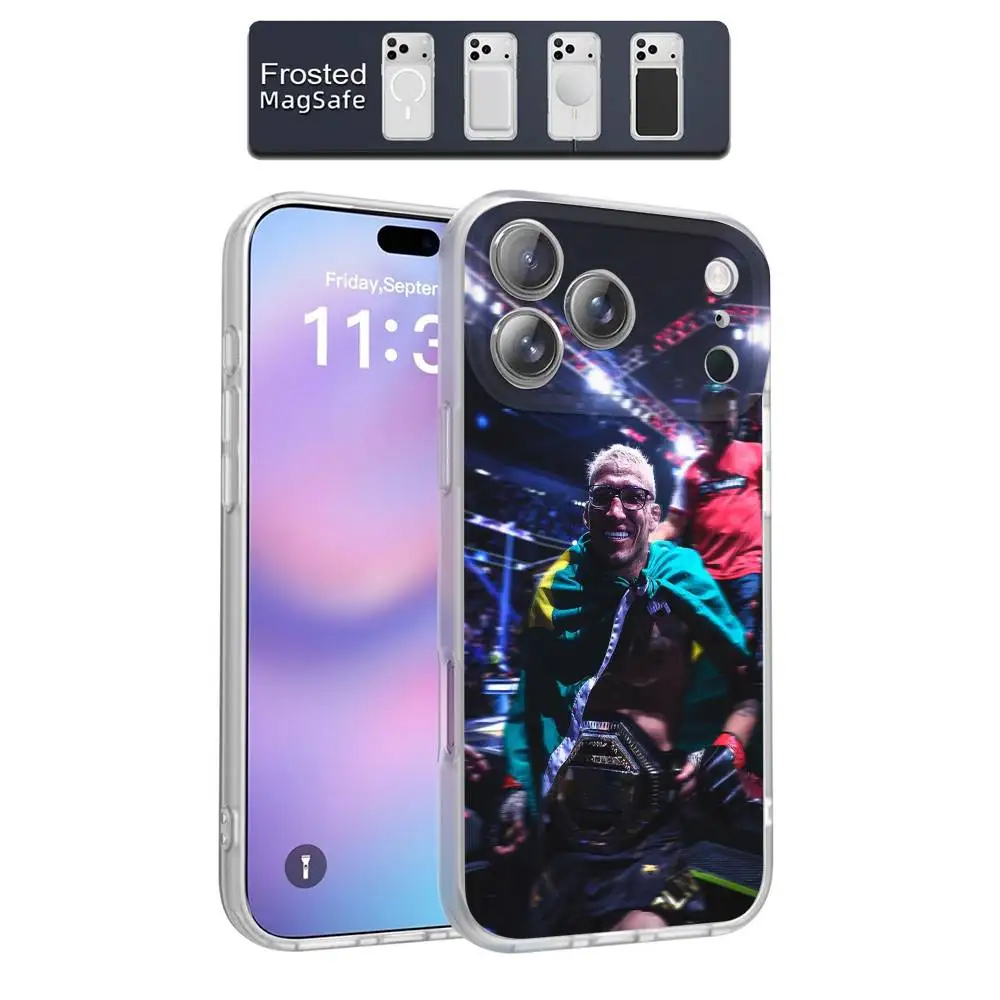 البرازيل البرازيلي C-Charles Oliveira جراب هاتف آيفون 17,16,15,14,13,12,11,Pro,Max,Plus,E,Air,Mini Magsafe متجمد #3