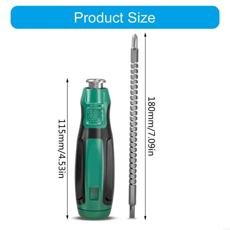 ergonómico ranurado y destornillador cruz punta Magnética Oxusts destornillador resistente para tareas Y4QC