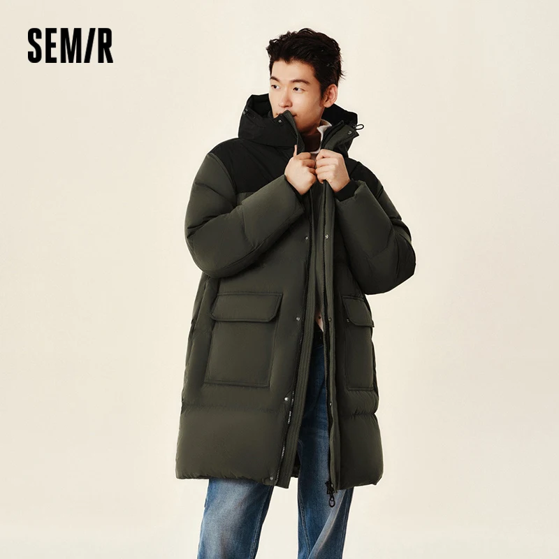 Semir Down Jacket Men 2024 New Waterproof Thick Outerwear Long Length Winter Clothing Couple