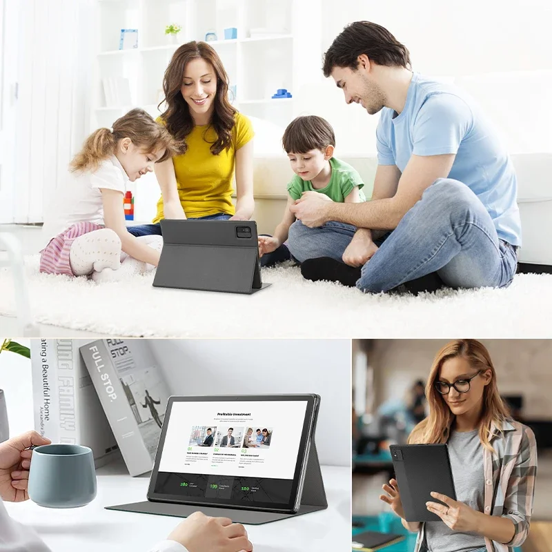 Tablet Android 15 com teclado e mouse, 8 GB + 64 GB (expand para 1 TB), tablets Octa-Core de 10,1 "com WiFi 6, câmera dupla, bateria de 5000 mAh
