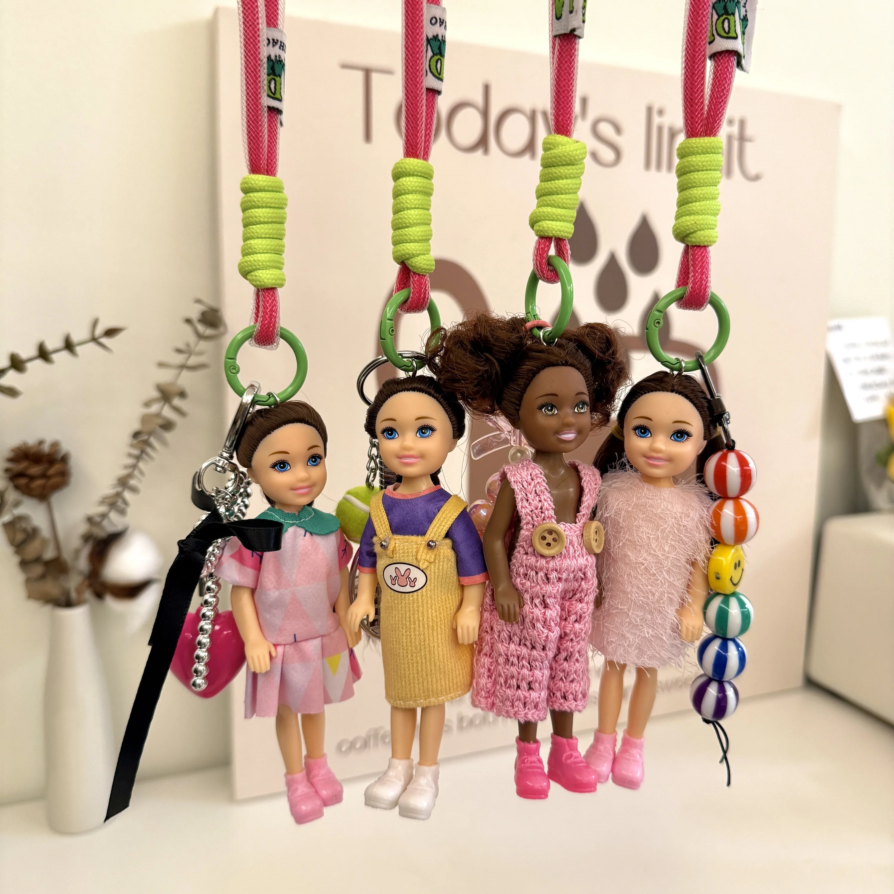 Bag charms tennis girl Pendant Princess Keychain Hanging Ornament DIY Change Clothes Car Key Womens Gift