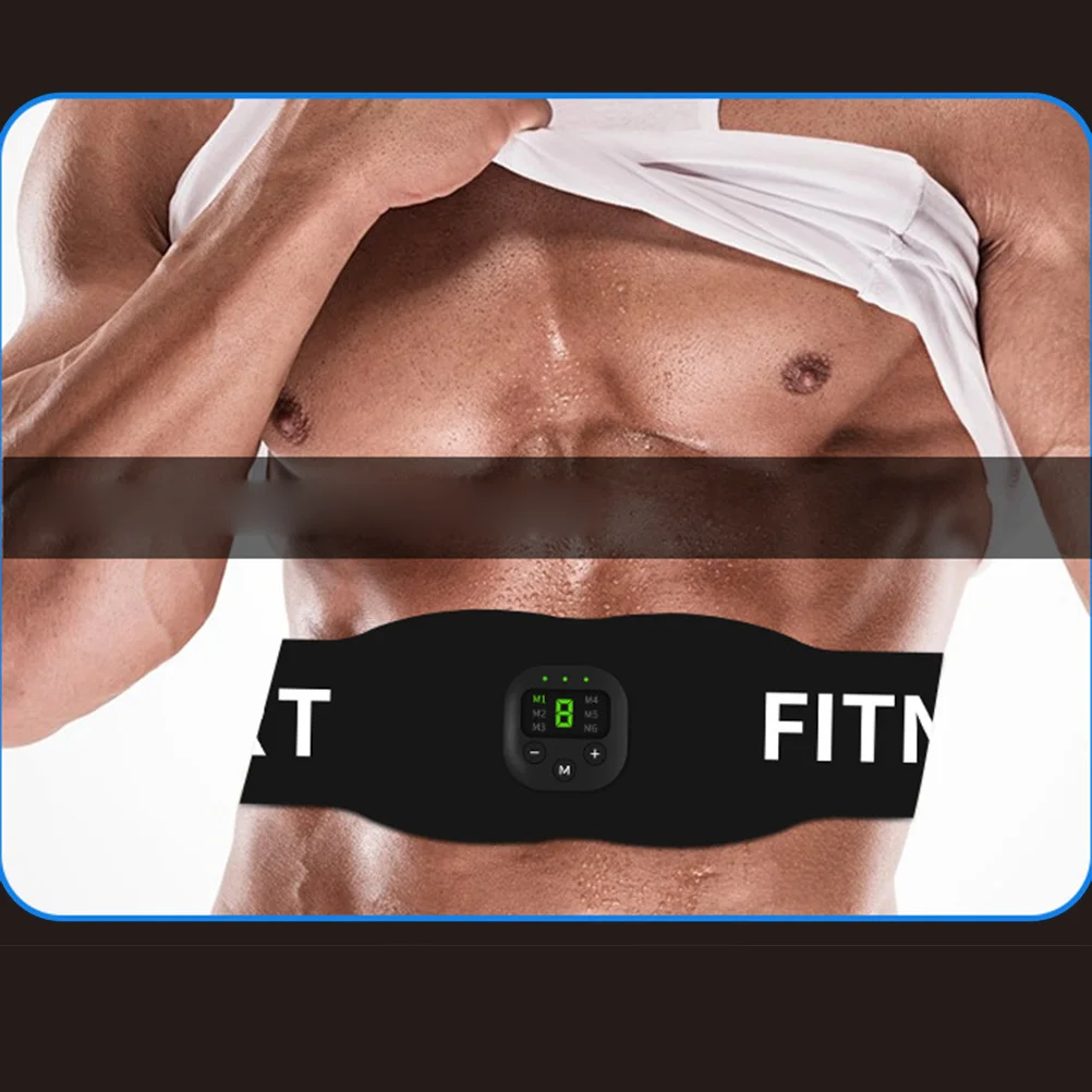 

1Set Fitness Waist Belt USB Charging Abdominal Exercise Belt Fat Burning Exercise Device for Men Women