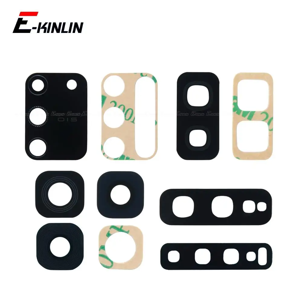 10pcs Rear Camera Lens Glass Back Cover With Glue Stickers For Samsung Galaxy S10 Lite S10e S9 S8 Plus S7 S6 Edge Repair Parts