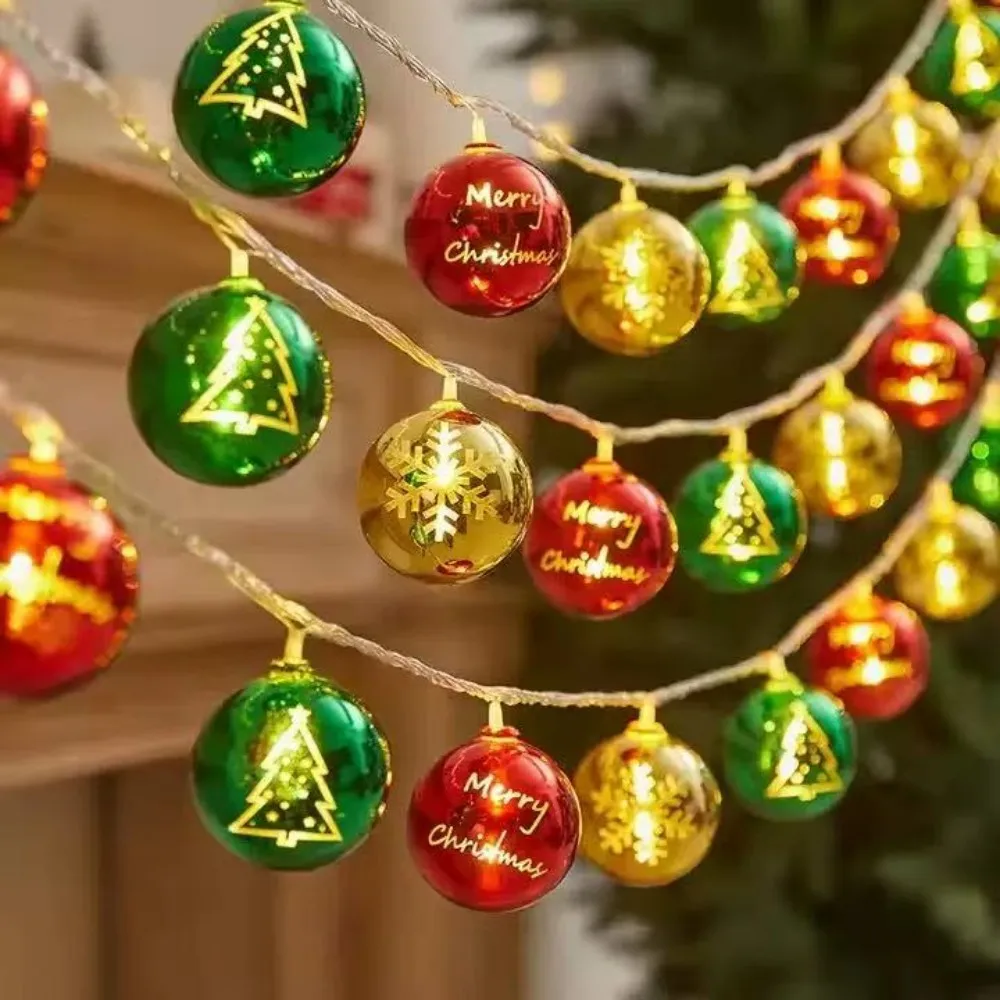 1.5M/3M Battery Powered Christmas Fairy Light String,Star Ball Gift Box Warm White LED Decor, Indoor Home Party Holiday Lighting