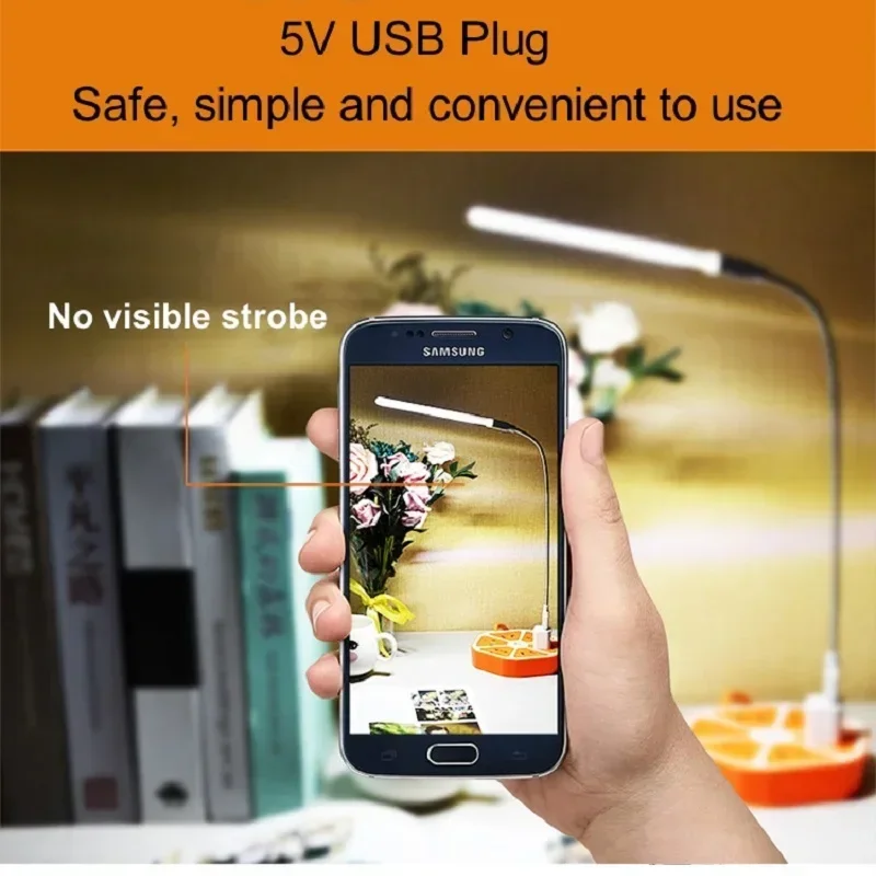 3-24 LEDs Mini Portable USB Bar Light Touch Sensor Lights Table Desk Reading Bedside Lamp for Power Bank PC Laptop Nobook