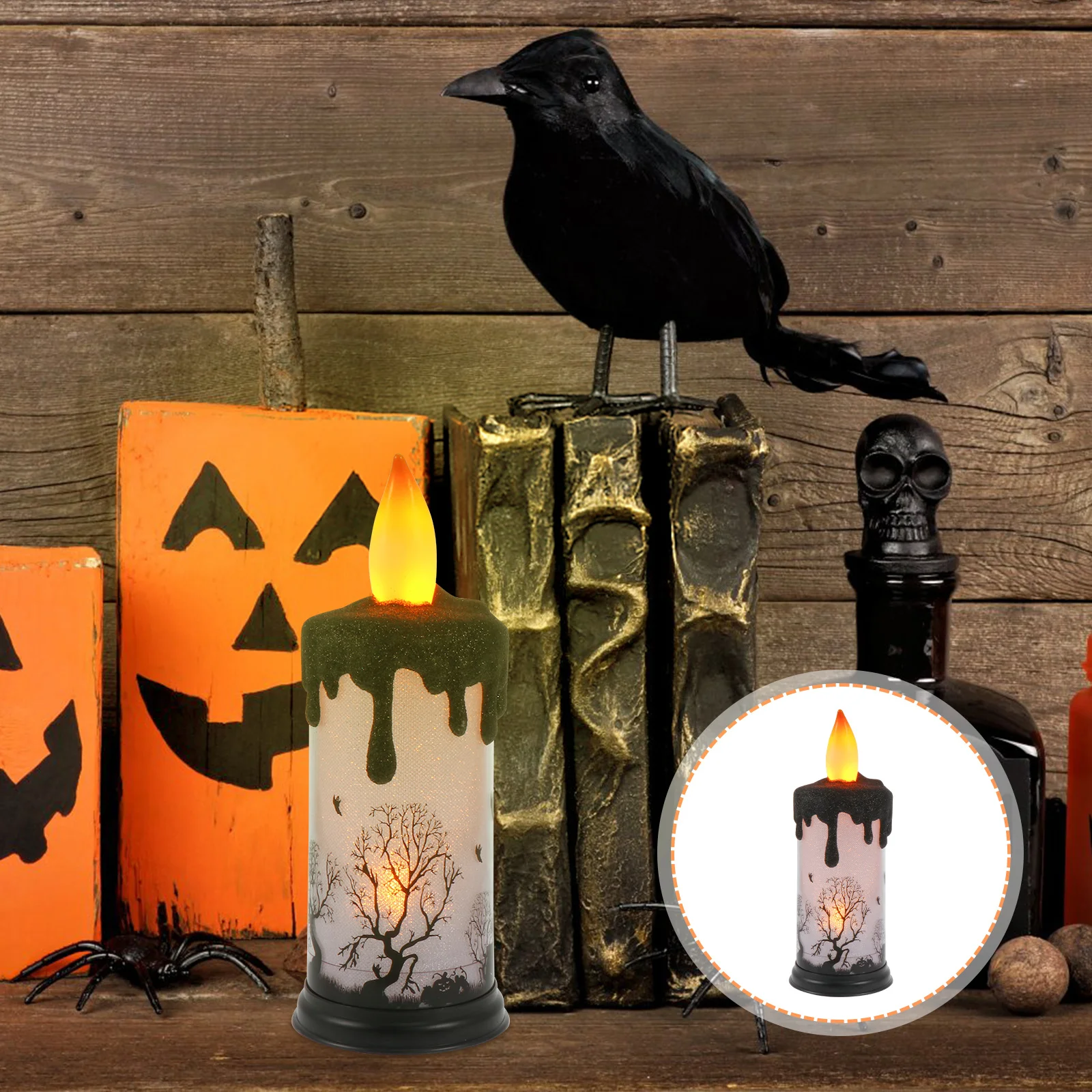 

Led Light Simple Tear Design Halloween Decorative Lamp For Bedroom Living Room Party Night Lighting Flameless Luminous