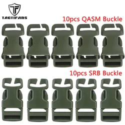 Tactical 10 Pcs 1'' SRB QASM Buckles Side Release Buckle Quick Attach Surface Mount Hunting Gear Vest Modular Attachment Point