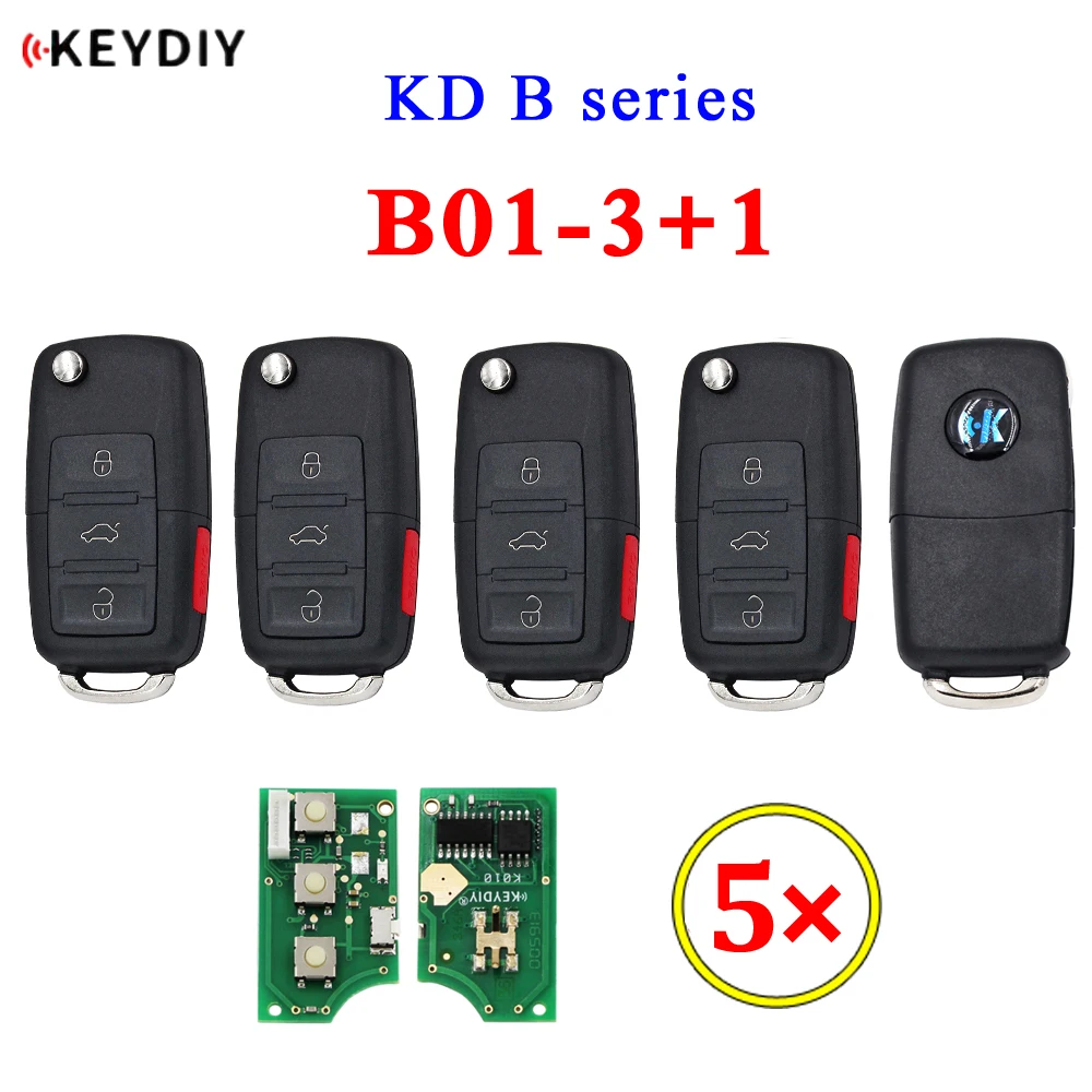 

5 шт./лот KEYDIY B Series B01-3 + 1 3 + 1 кнопка универсальный пульт дистанционного управления для KD900 URG200 KD-X2 Mini KD для создания нового пульта дистанционного управления