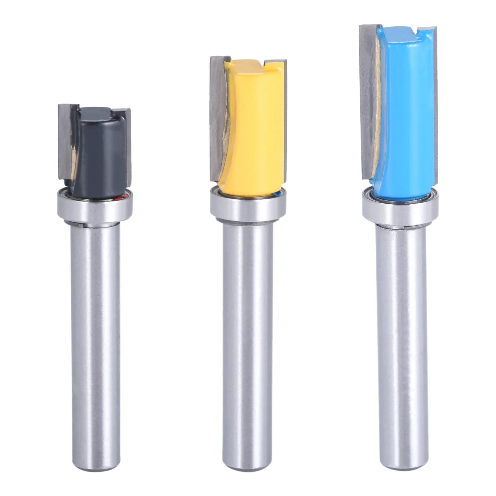 1Pc 8mm Shank Milling Cutter Wood Carving Flush Trim Router Bit Pattern Bit Top Bottom Bearing 1/2\