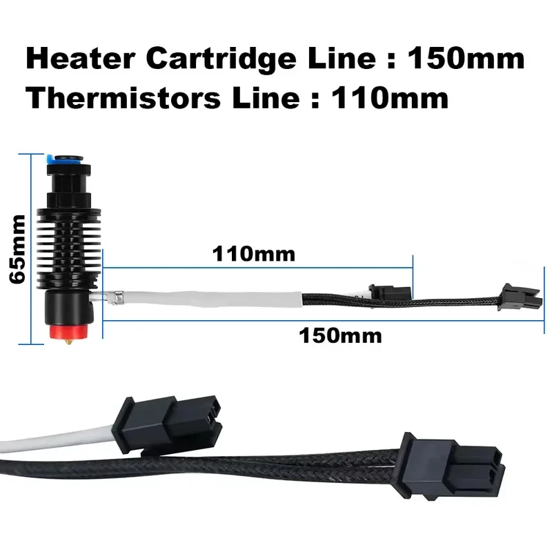 E3D Revo Ceramic Hotend Kit Fast Heating Heater Core For Rapid Change E-3-D REVO H2 V2S Ender 3,Pro,V2,Voron Hot End view 4