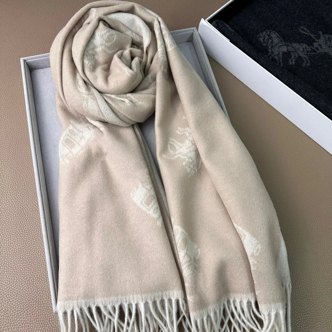 Luxury Brand Winter Warm Scarf Pashmina Men Women Wool Cashmere Scarf Shawl Classic Carriage Pattern Brand Factory Direct Sales