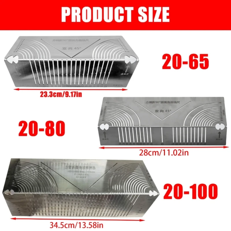Adjustable Angles & Arcs Marking Tool Two-Purpose Metal Scriber for Metalworking Welding Engineering and Construction D2RD