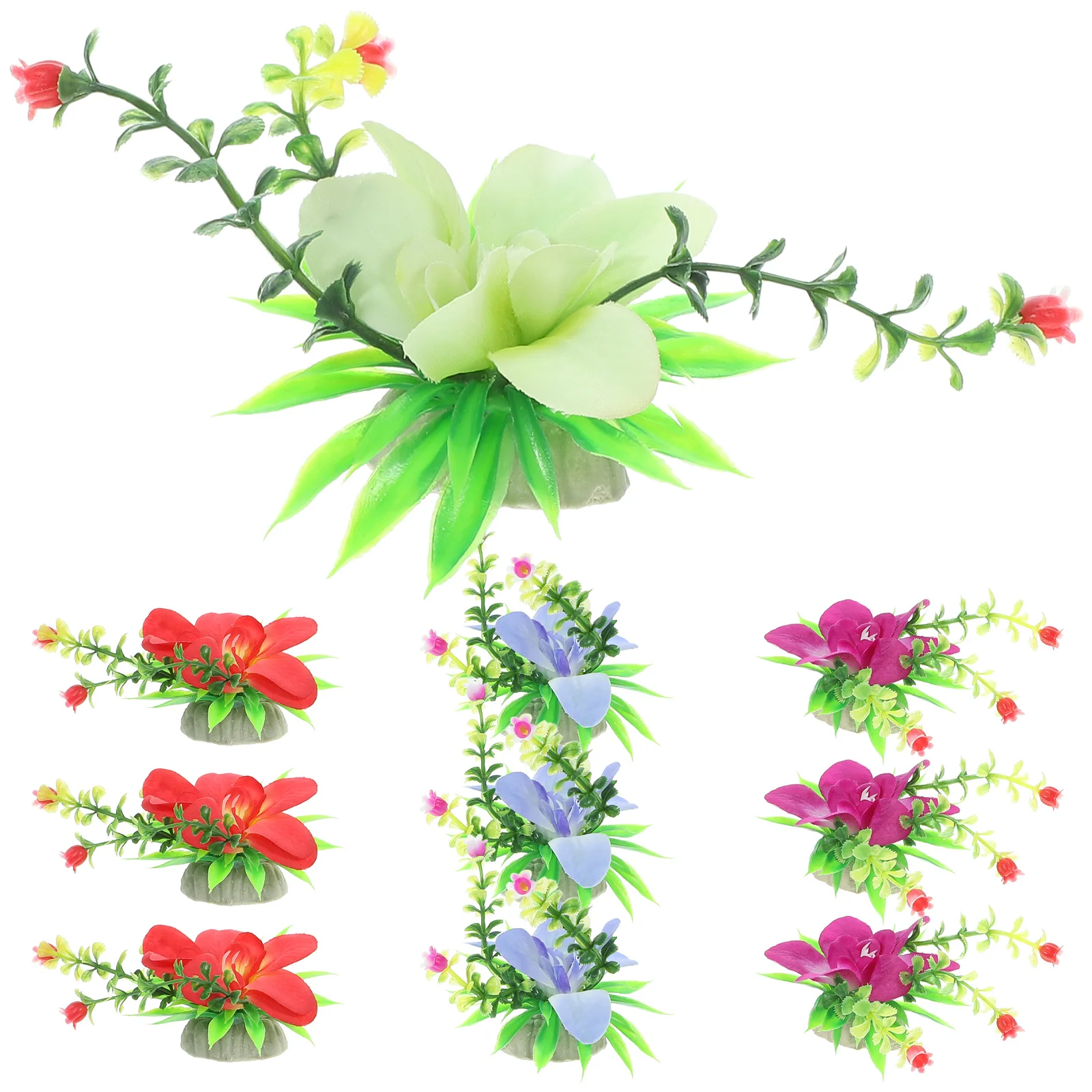 

10pcs Sushi Sashimi Ornaments Artificial Flowers Decorations Plate Accessories Hotel Supplies Japanese Tray