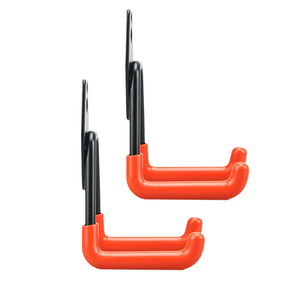 

2pcs Heavy Duty Dip Plastic Hooks Warehouse Storage Arm Garage Hangers Sturdy Iron Material Organizing Tools Garage Garden Shop
