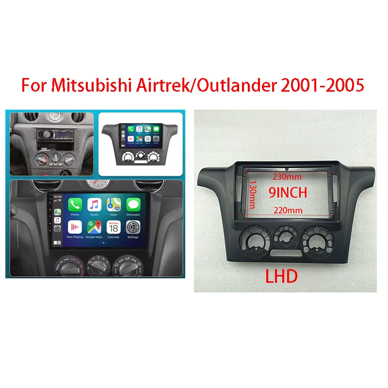 For 2001-2005  AIRTREK OUTLANDER 7/ 9INCH Car Radio Fascias Android GPS Stereo Player 2Din Head Unit Panel Dash Frame
