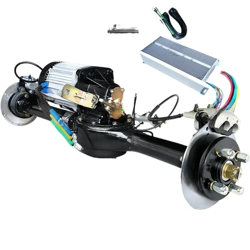 

Electric Tricycle Rear Axle Assembly 60V72V3000W High-power Motor Integrated Oil Brake Disc Brake Modified Drive
