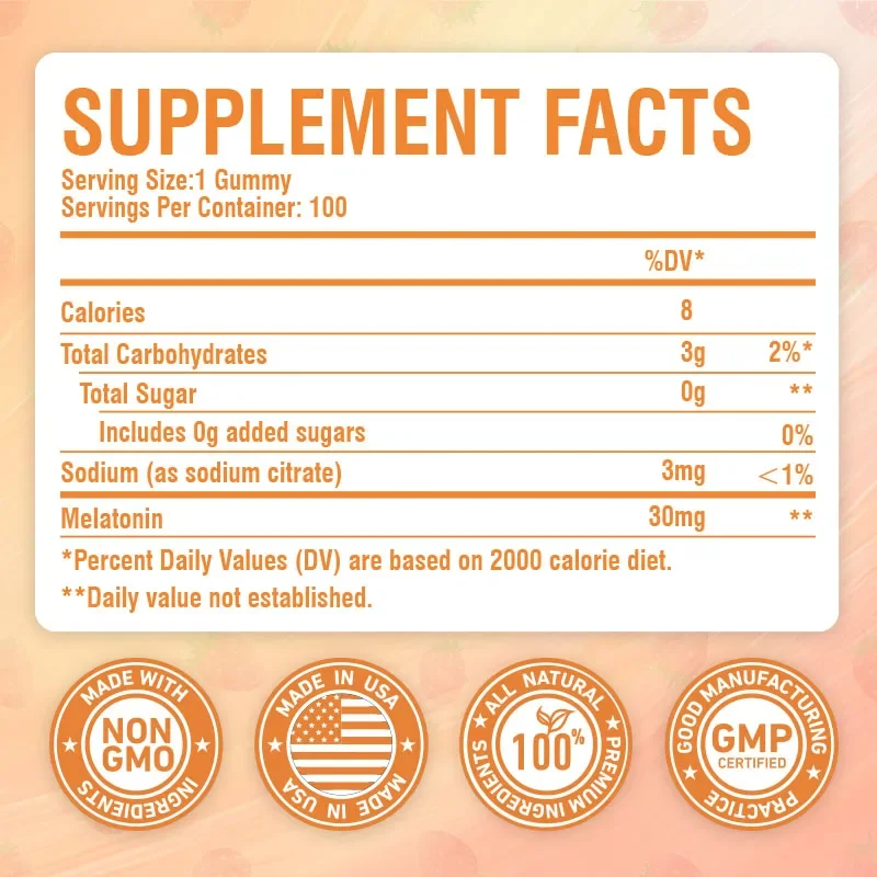 Melatonin 30mg - Improves Sleep Quality, Natural Sleep Aids, Support Immune System Health, Skin Protection, Antioxidant