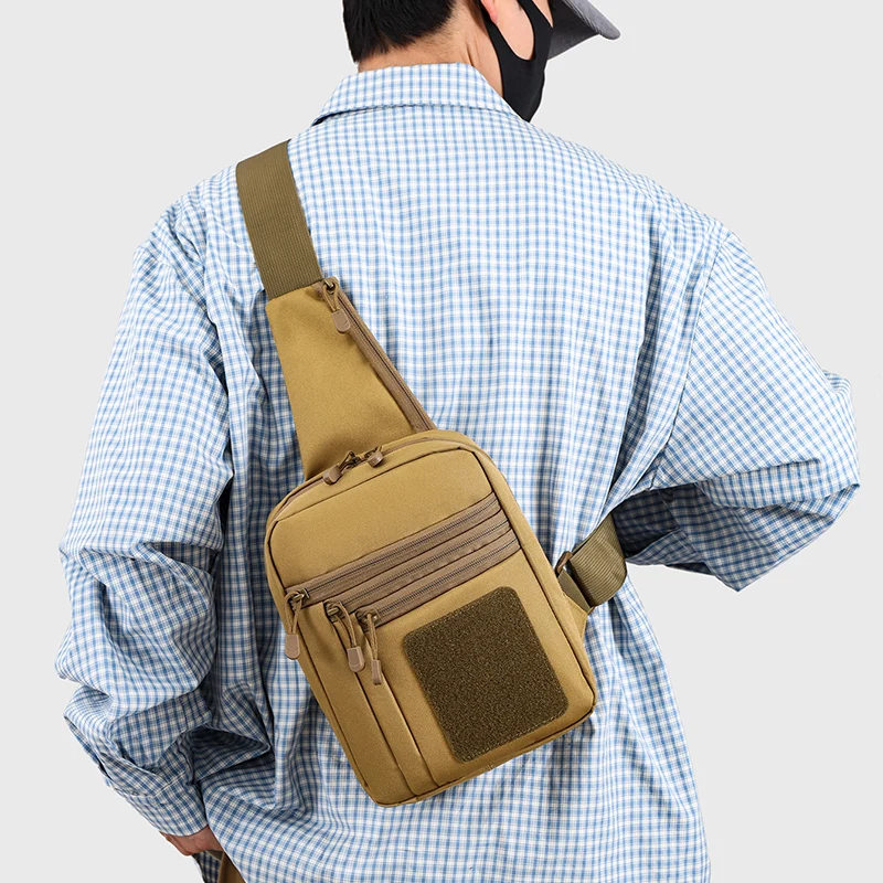 Taktische Umhängetasche für Herren – Leichte Brusttasche zum Wandern & Camping, mit sicheren Reißverschluss-Aufbewahrungstaschen – Detail 19