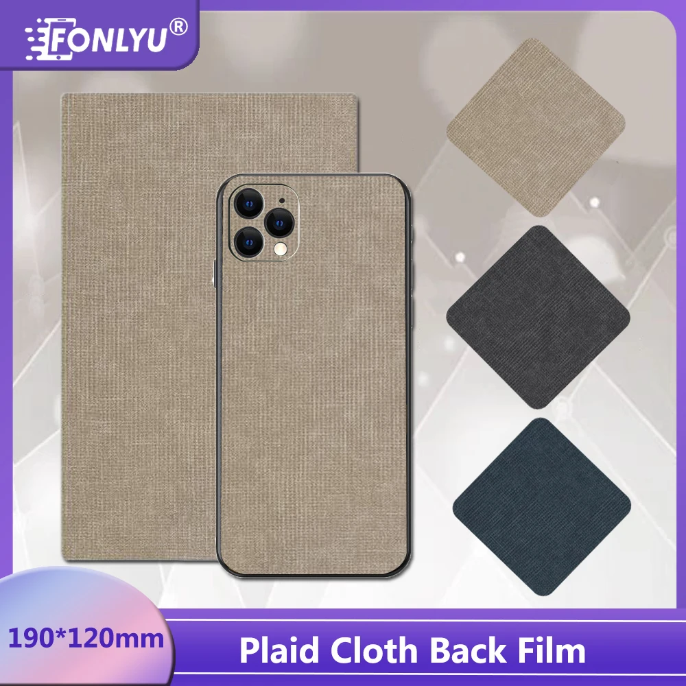 Fonlyu Plaid Check Pattern Cloth Back Cover Sticker for Mobile Phone Screen Protector Film Cutting Machine Rear Glass Protective