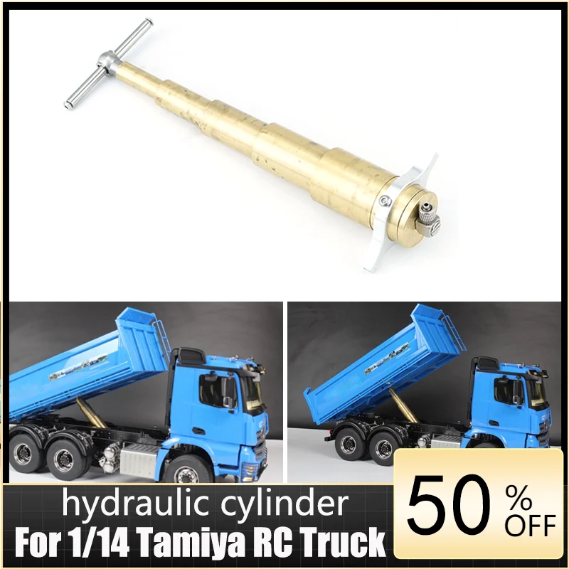 Metal Hydraulic Multistage Cylinder Lift for 1/14 Tamiya RC Truck Trailer Tipper Scania 770S MAN Benz Actros 3363 Volvo Car Diy