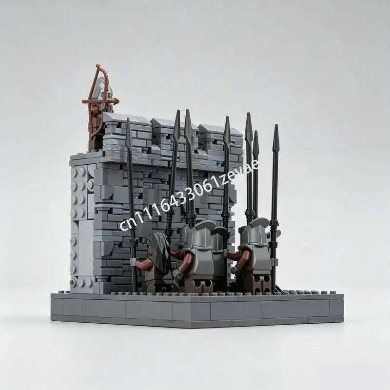 447 PCS Fantasy Castle Architecture Model Building Blocks MOC Custom Creative Assembly Educational Toy Gifts Collection Display