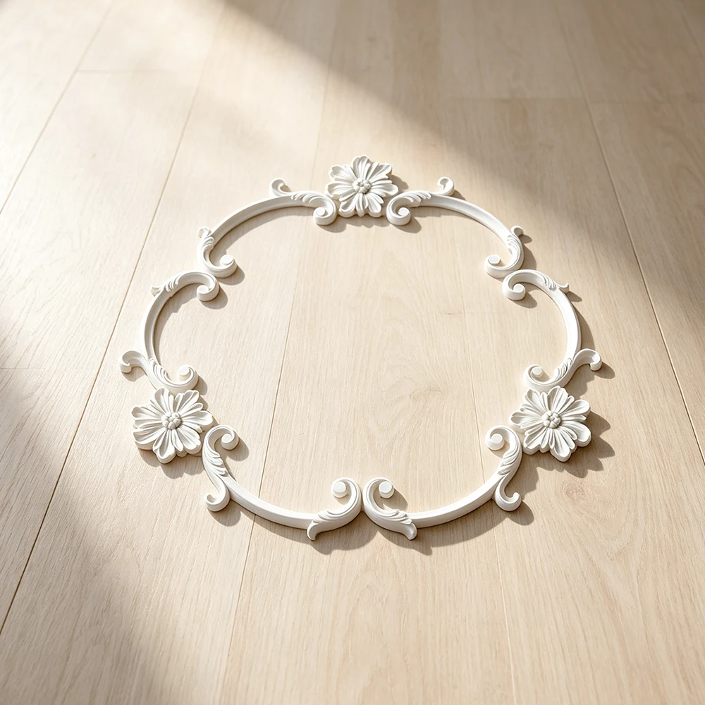PU Ceiling Medallion Polyurethane Ceiling Rose Decorative Ceiling Medallion for Chandelier Light Pendant Lamp Home Ceiling Deco